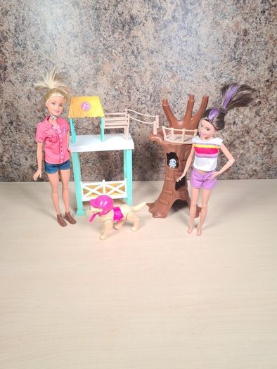 BARBIE BUNDLE Barbie pet rescue doll and Skipper doll with puppy dog