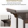 Narrow Entryway Console Tables Storage 2 Tier Rustic Tall Long Desk 81.5x32x82cm Bamboo Sofa High Table Chinese Image 3