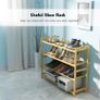 Shoe Rack, 4 Tier Bamboo Shoe Racks Storage Organizer (FREE POSTAGE) Image 5