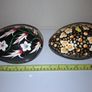 SALE!  Vintage Egg Shaped Black Lacquer Floral PAPIER MACHE Trinket Boxes, Set of 2 Image 10