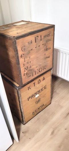 vintage tea chest x3