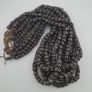 Vintage African Style White Stripe 10mm - 10.9mm Glass Beads necklace Strand Image 3