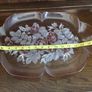 Walther Glass pink hue Rosetta floral large platter Image 2