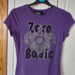 Zara Basic Purple T-Shirt