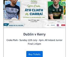 Kerry v Dublin Juvenile tickets x 2