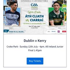 Kerry v Dublin Juvenile tickets x 2