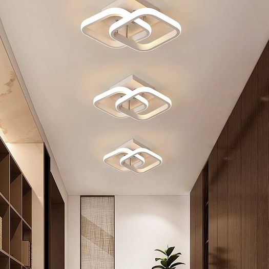 NEW SALE | Ceiling Light Square Modern LED Aluminum White Black Small Ceiling Lamp for Entrance Hallway Office Bedroom Kitchen Ceiling Lights Living Room 22W Warm White Light