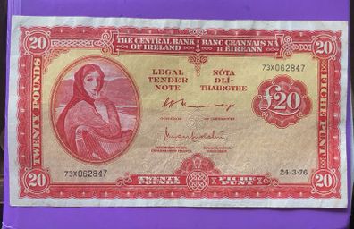 Irish twenty pound note