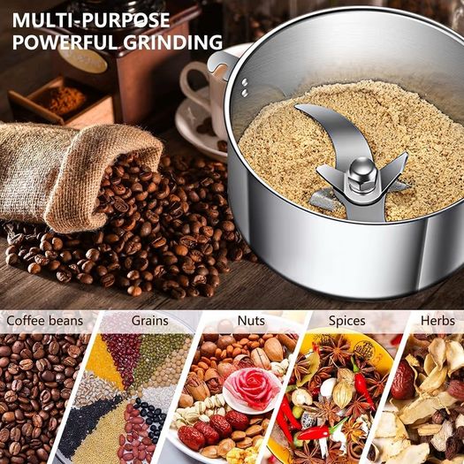 Brand New Electric Grain Grinder 150g High Speed Stainless Steel 900W.