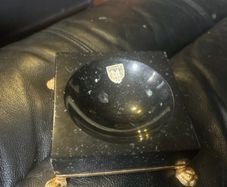 kilkenny marble ash tray with gold feet