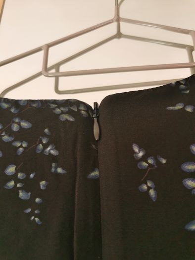 JIGSAW silk black floral dress UK 12