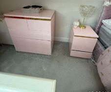 bedside lockers and chest of drawers