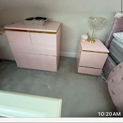 bedside lockers and chest of drawers