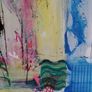 Original Abstract Painting Dublin Cityscape Poolbeg Chimneys And Convention Centre Dublin  Painting Image 6