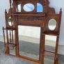 Edwardian Oak Overmantle Image 2