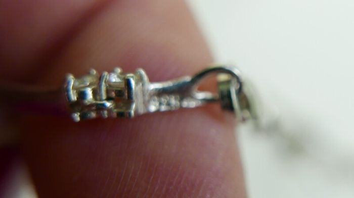 Fields Sterling Silver 925 Cubic Zirconia Necklet l16" 20,93g