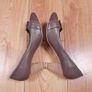 JB Martin Taupe Brown Leather Buckle Detail Heels Pumps Court Shoes 4UK/37EU Image 7