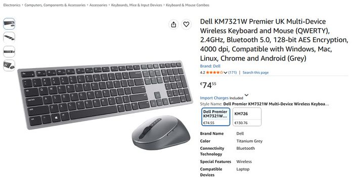 Dell Wireless Keyboard and Mouse