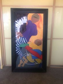 Very large original oil painting framed