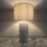 Embossed Ceramic Table Lamp x 2 Image 2