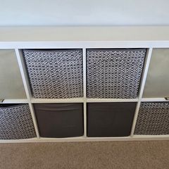 White shelving unit