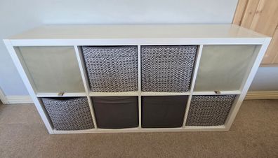 White shelving unit