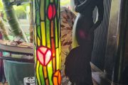 Tiffany-style stained-glass lamp