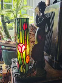 Tiffany-style stained-glass lamp