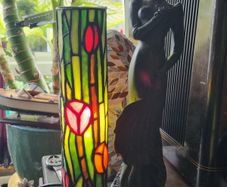 Tiffany-style stained-glass lamp