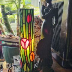Tiffany-style stained-glass lamp