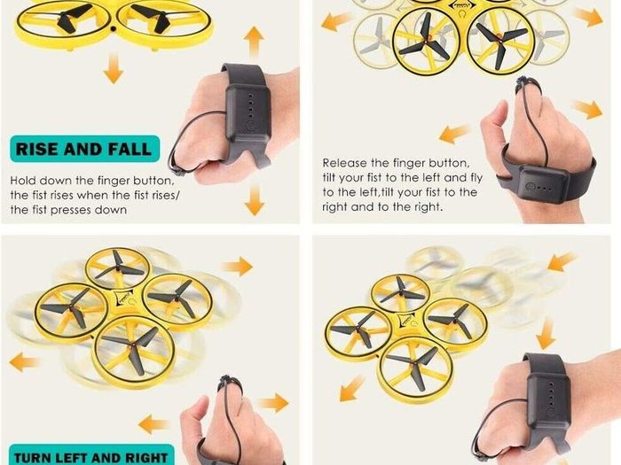 Brand New FIREFLY Smartwatch Intelligent 4-axis Aircraft  Drone Yellow.