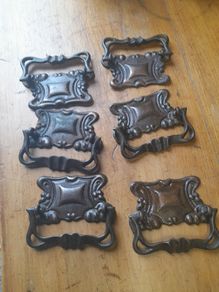 6 metal drawer handles