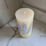 Cream-Colored Decorative Pillar Candle Image 2