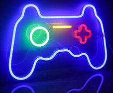 Game Neon Signs Neon Light Gaming LED Neon Lights Wall Art Blue Neon Night Light for Kids Game Room Bar Bedroom Home Decoration 16''x11''