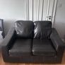 Two seater black leather Image 2