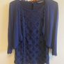 Navy top + bolero cardigan, size 8 Image 3