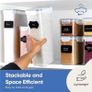 FREE P&P Food Storage Container Set - 24 Piece, Kitchen & Pantry Organization, BPA-Free, Plastic Canisters with Durable Lids Ideal for Cereal, Flour & Sugar - Labels, Marker & Spoon Set Image 4