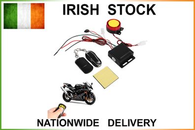 12V Motorcycle Bike Keyless Anti-theft Security Alarm System Remote Control