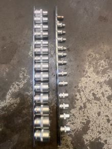 1/2" and 1/4" socket rails
