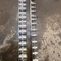 1/2" and 1/4" socket rails
