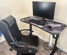Game desk chair monitor