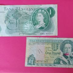 Bank of JERSEY  1993 And ENGLAND 1970 one pound  note