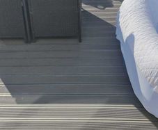 Silver Woodgrain/Ribbed Composite Decking (used)