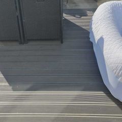 Silver Woodgrain/Ribbed Composite Decking (used)