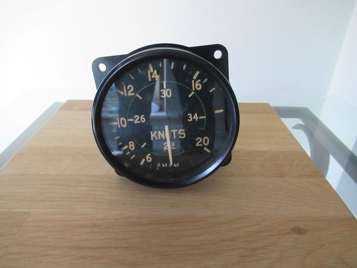 1944 WW2 Lancaster Bomber Airspeed Indicator Ref 6A/1294 340 Knots Gauge RAF Vintage Active
