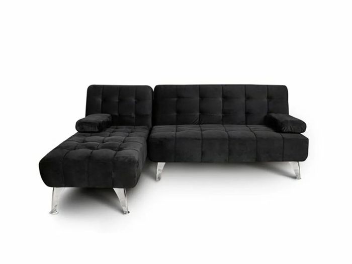 Elegant Velvet Sofa Bed with Chaiselongue 4 COLOURS