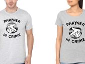 Partners In Crime Funny Couple T-shirts Great Gift Present For Valentines Day Idea