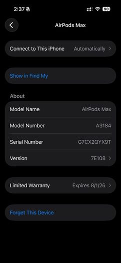 AirPods Max (2nd Gen 2024) USB-C Midnight
