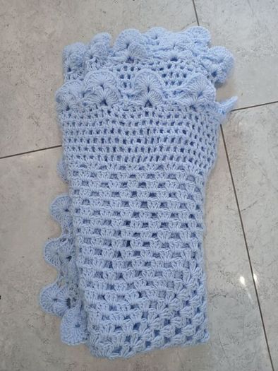 hand knitted baby blanket