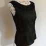 BNWT Size 10 petite Black Pure Silk Top Image 2